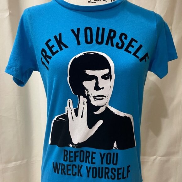 STAR TREK T-SHIRT TURQUOISE SIZE SMALL - Picture 1 of 9